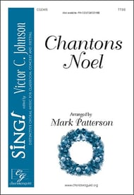 Chantons Noel TTBB choral sheet music cover Thumbnail